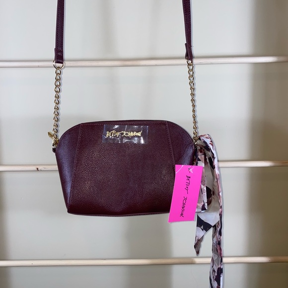 Burgundy Betsy Johnson Purse - Picture 1 of 4